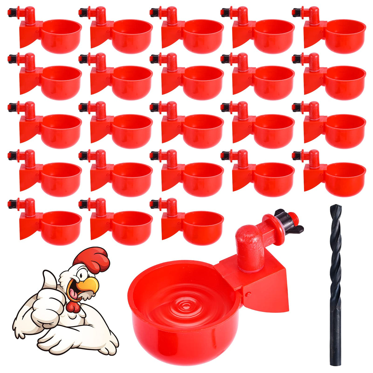 24 Pack Automatic Chicken Waterer V6374