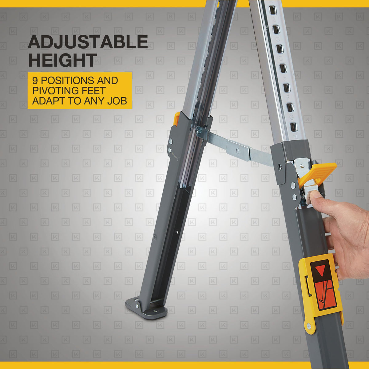 32in. Adjustable Steel Sawhorses, Pair X86092