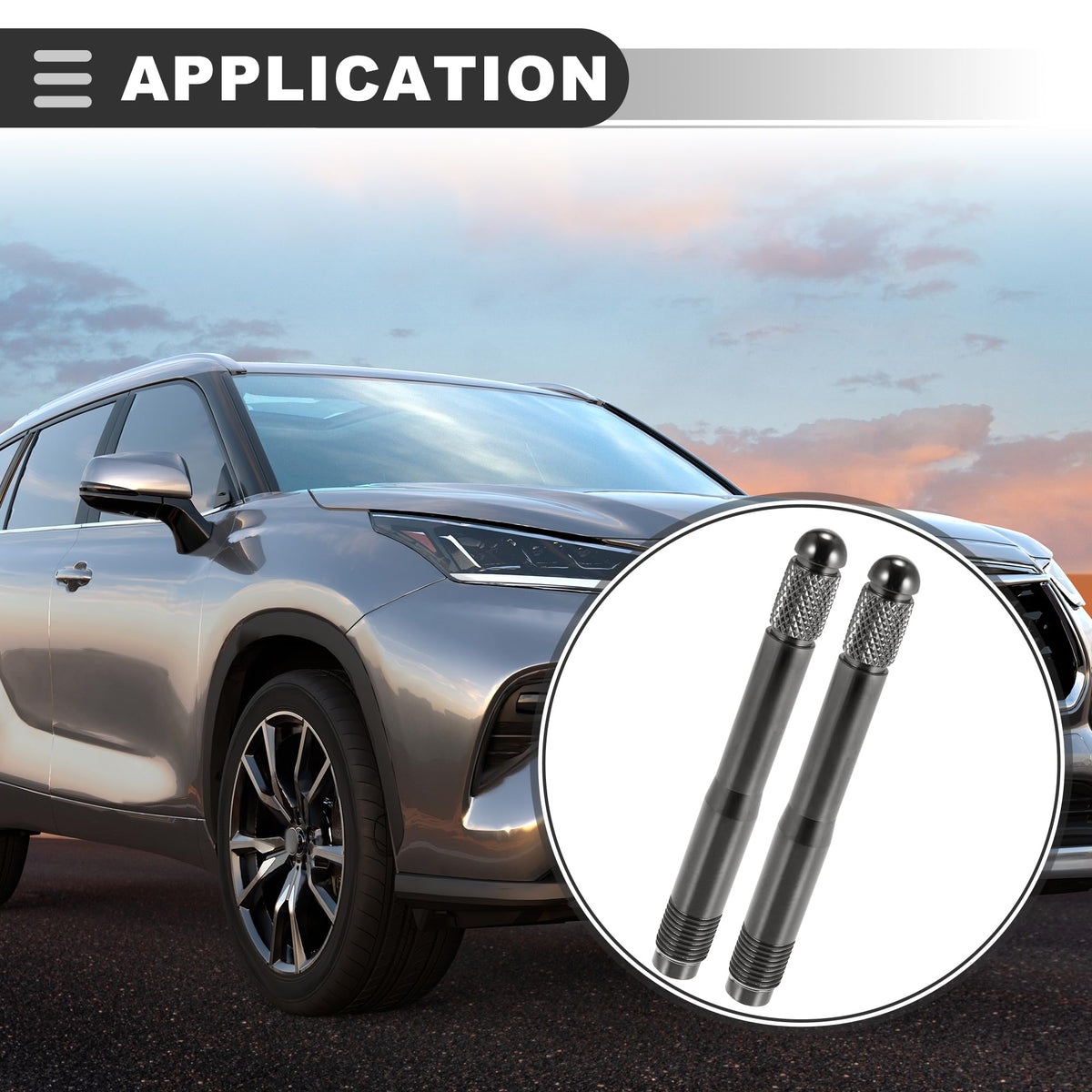 Stainless Steel Wheel Hangers Alignment Pin Tire Studs Tool, 2 Pcs E53227