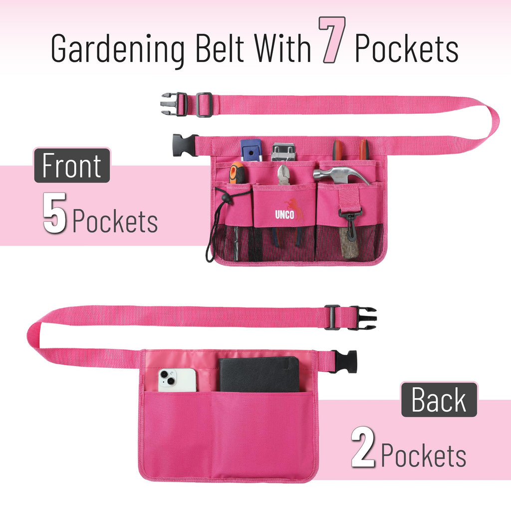 Pink 7 Pocket Garden Tool Belt S48361