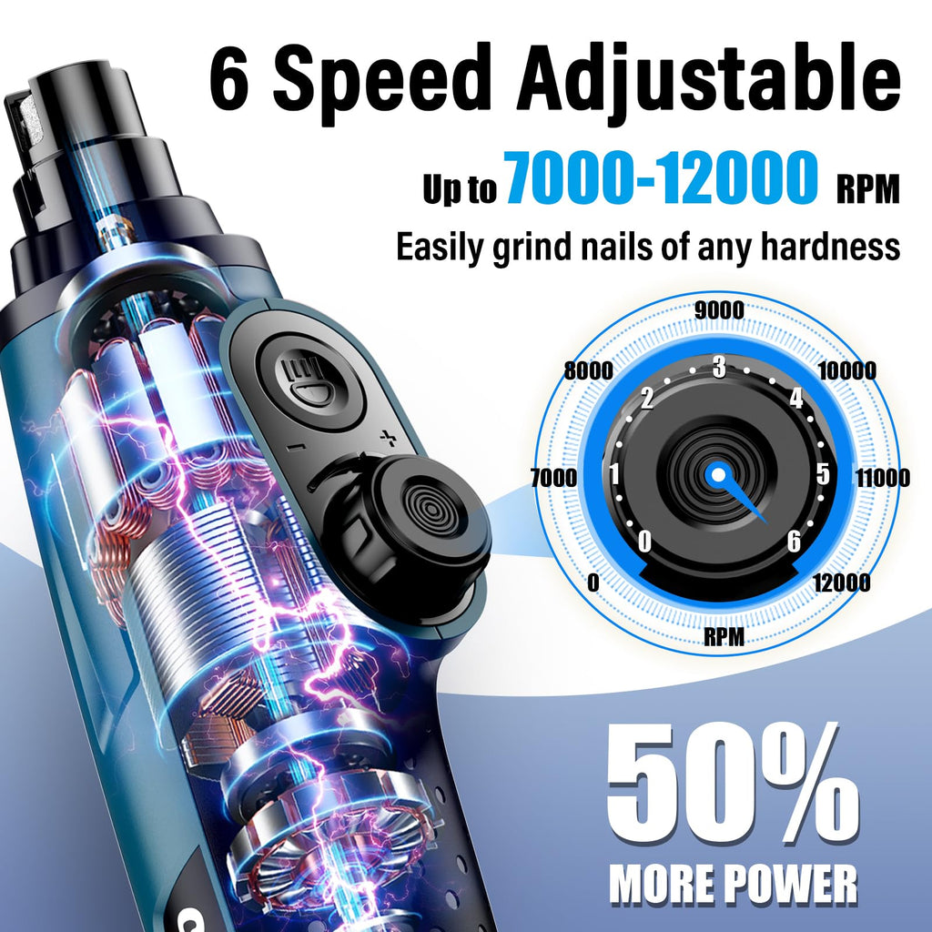 Dog Nail Grinder with 2 LED Lights Rechargeable V8749