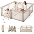 Light Khaki Foldable Baby Playpen Z734024