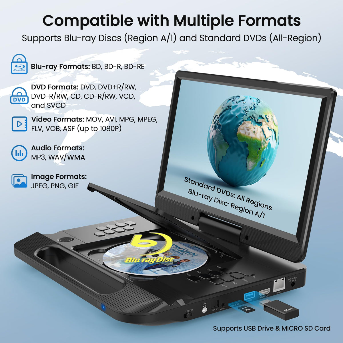 13.3” Portable Blu-ray Player N50461