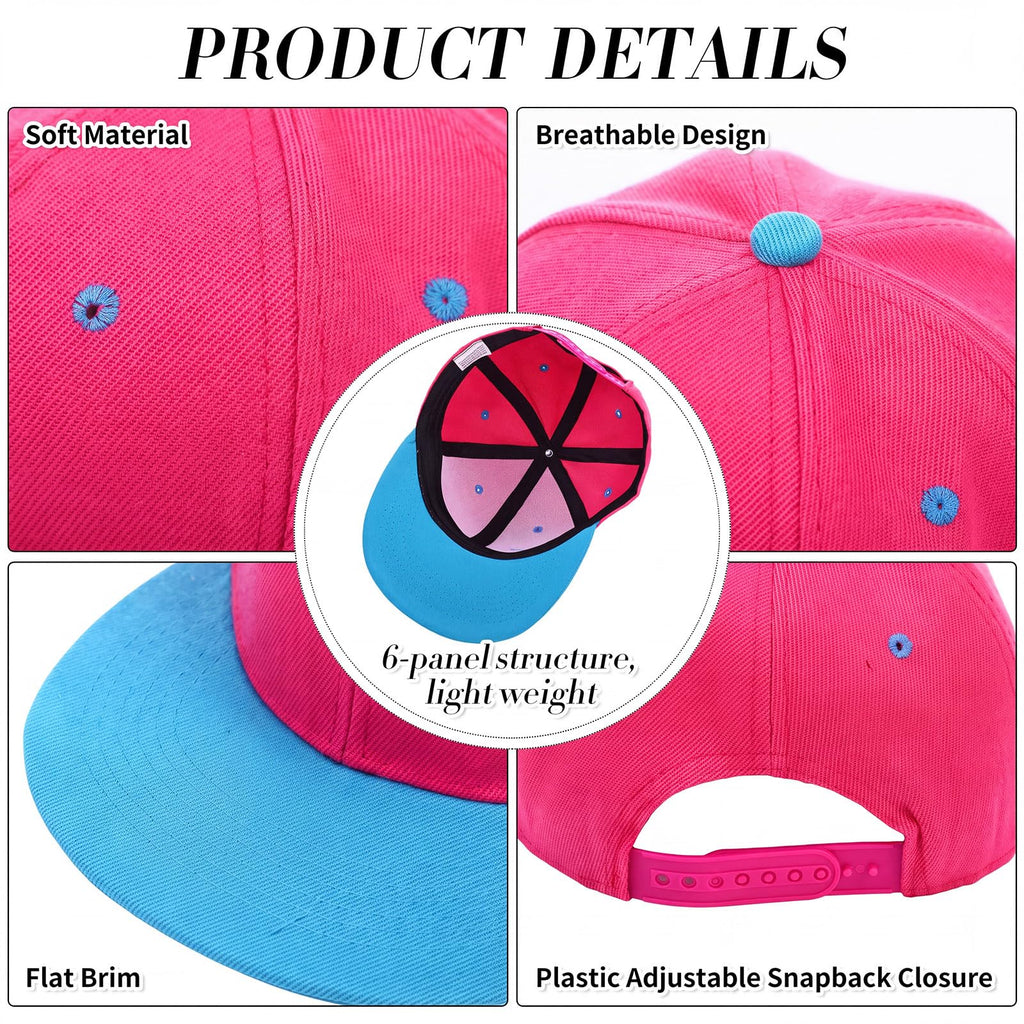 30 Pcs Flat Bill Snapback Hats Bulk Adjustable J48067