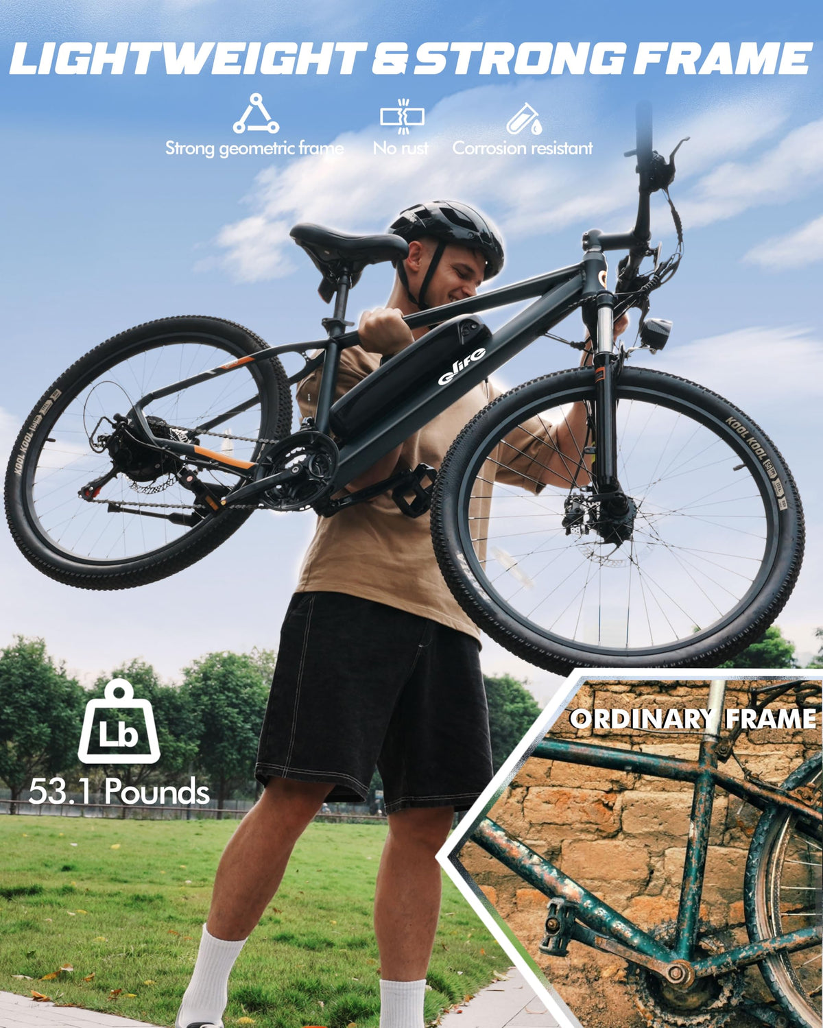 21-Speed 1200W Electric Bike with 48V 10.4Ah Removable Battery C570609