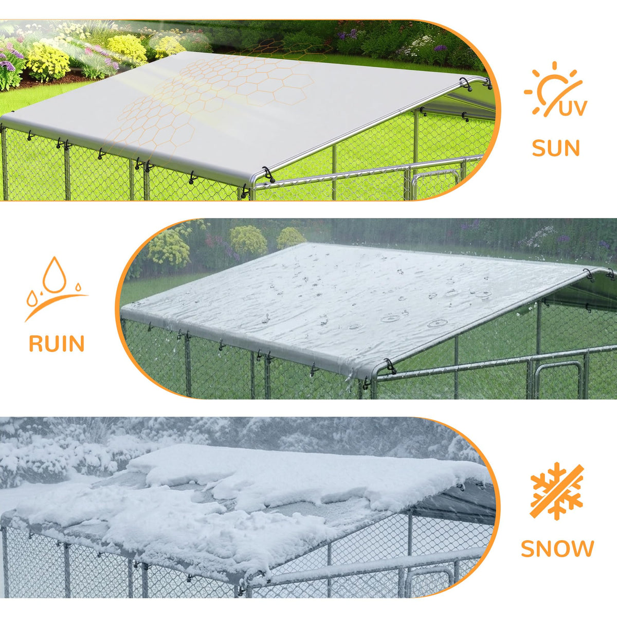 10x10 ft Heavy Duty Outdoor Dog Kennel C9220