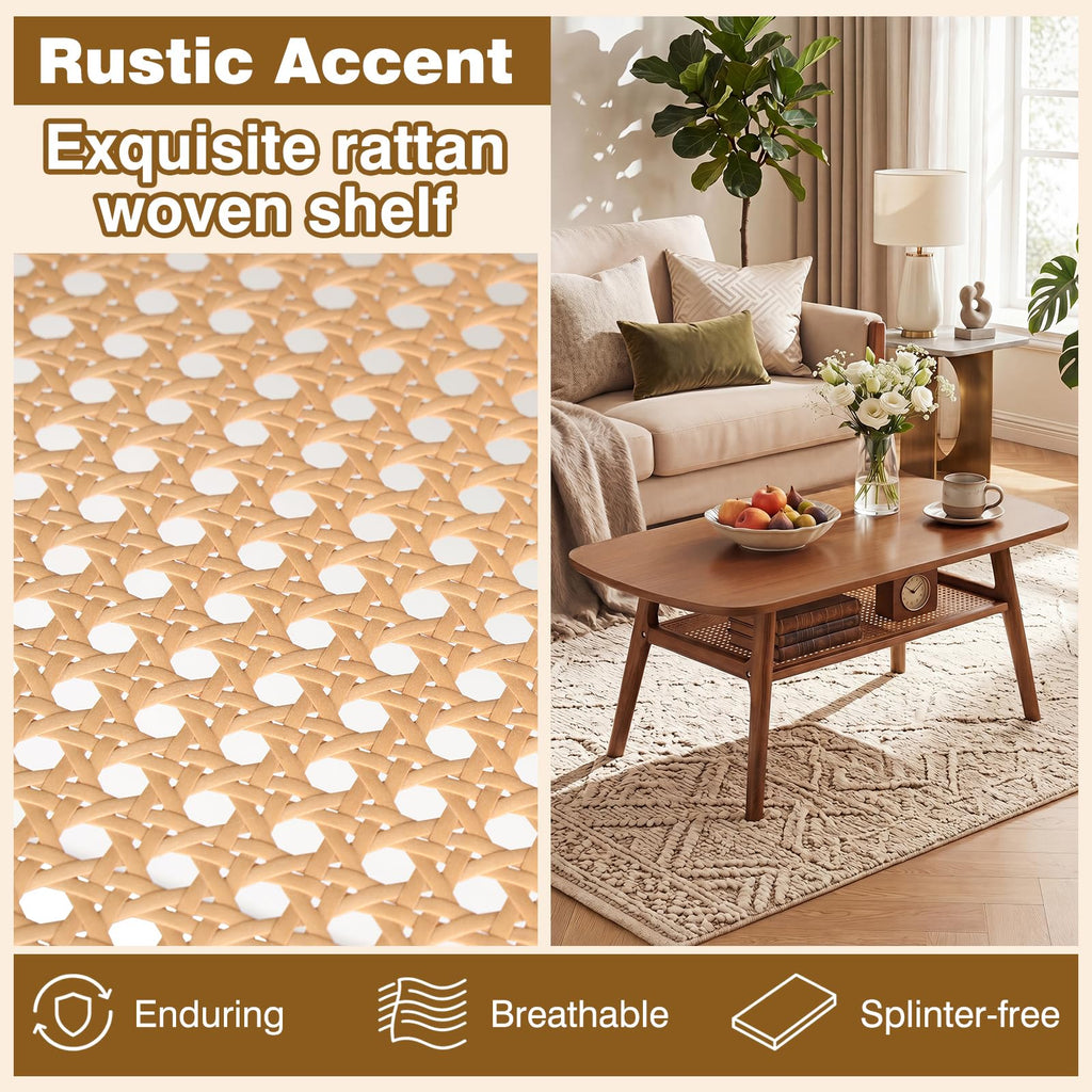 Rattan Wood Coffee Table W52429