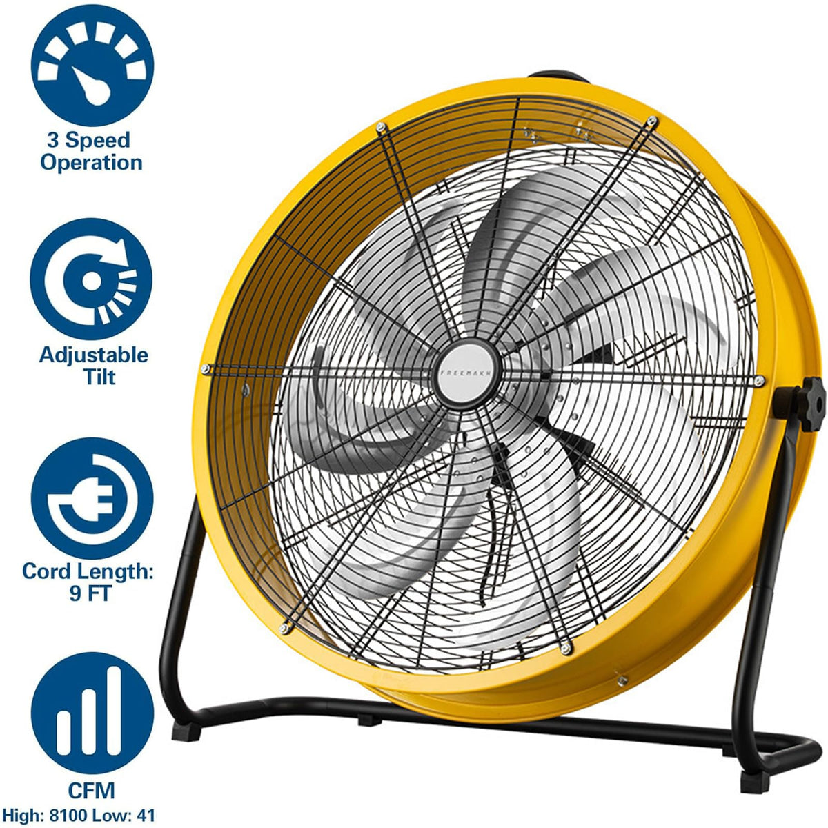 20 Inch 3 Speed Heavy Duty Metal Drum Fan M54537
