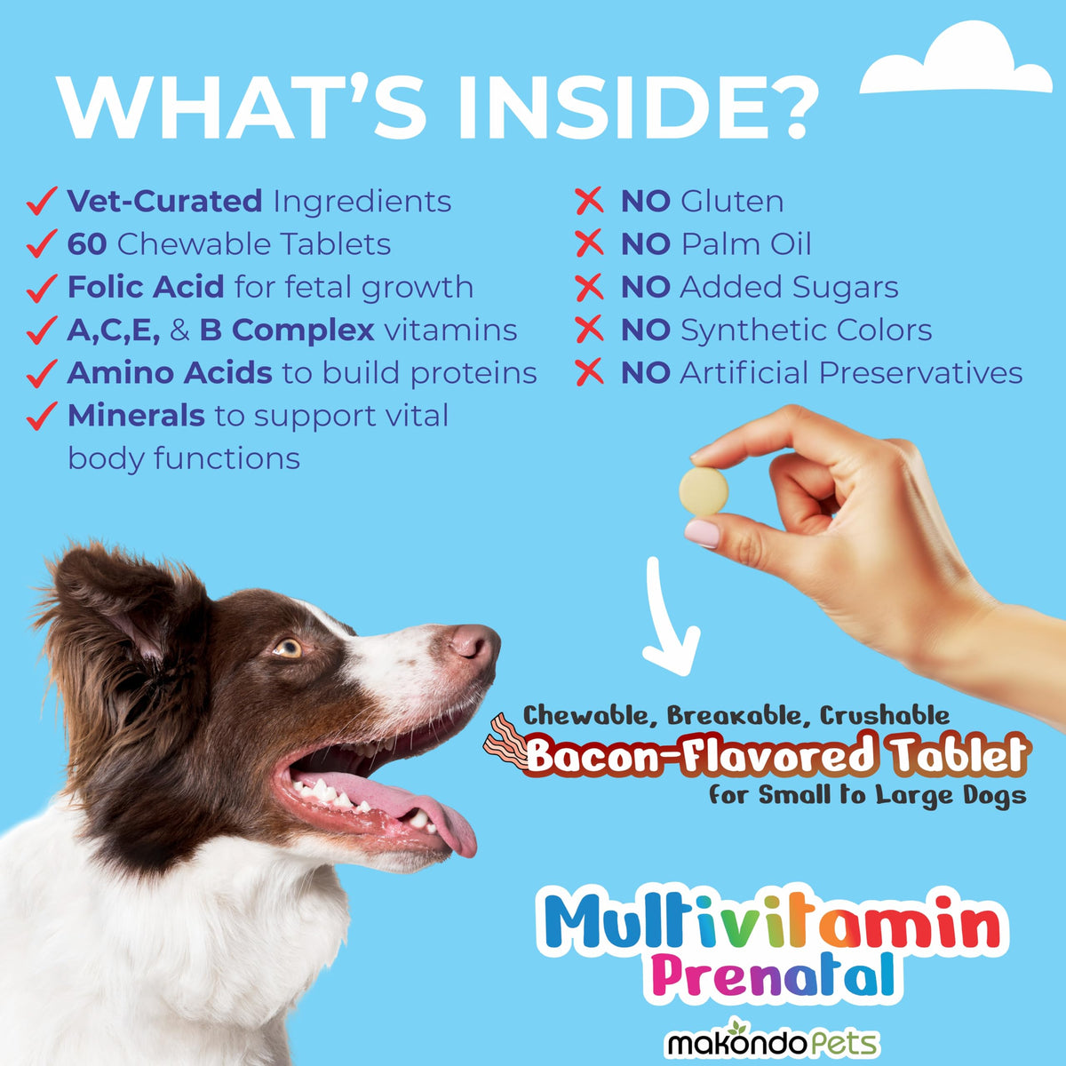 Dog Prenatal Vitamins 60 Tabs Supplement E572020