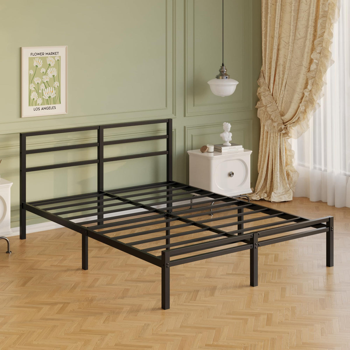 12 Inch Full Size Bed Frame with Headboard and Footboard B10440