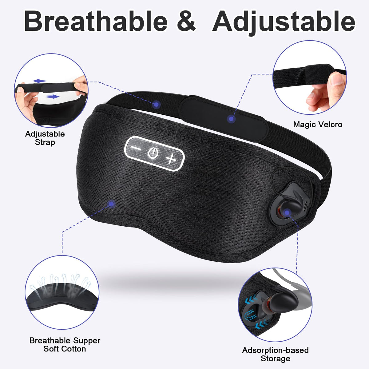 Wireless Bluetooth Sleep Headphones and Blackout Sleep Mask Q648168