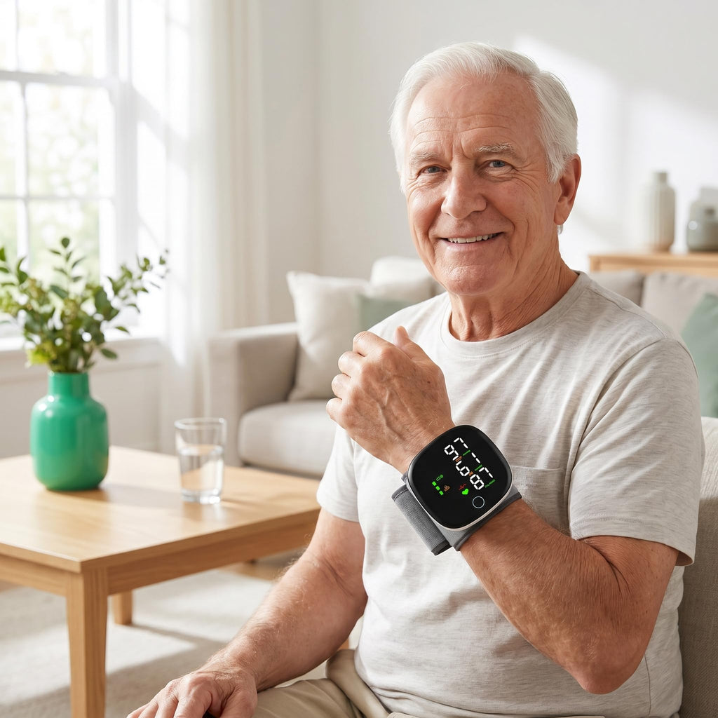 Wrist Blood Pressure Monitor with LCD Display and Voice Guide D7284