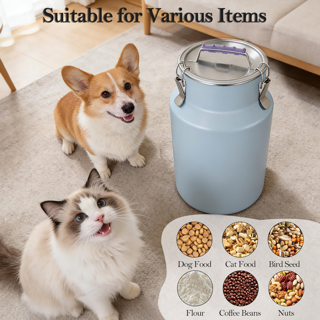 Stainless Steel Dog Food Storage Container with Scoop F8354