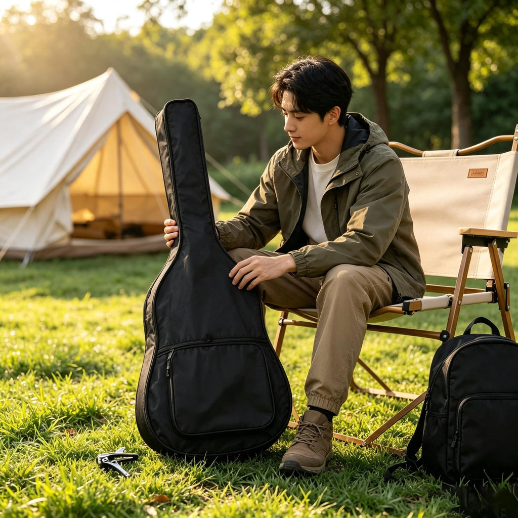 38 Inch Oxford Cloth Water Resistant Acoustic Guitar Gig Bag Q876