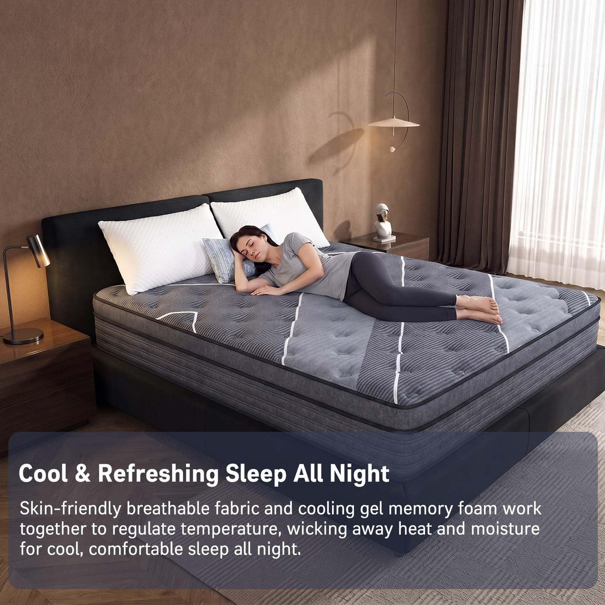 12 Inch Cooling Gel Memory Foam Hybrid Mattress G195