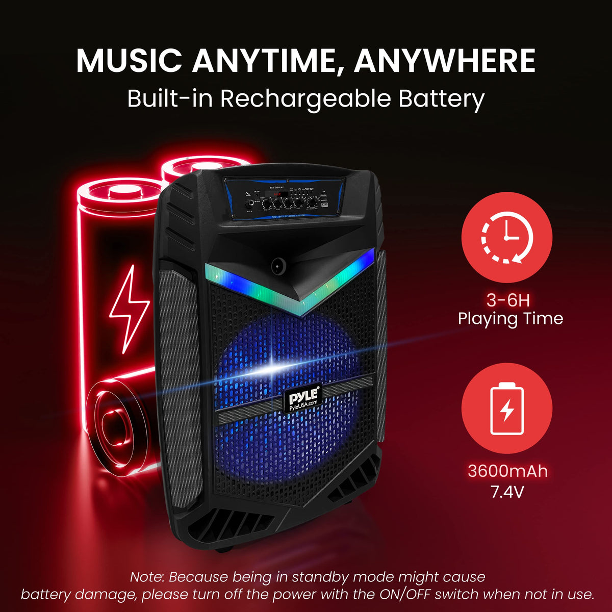 Portable Bluetooth PA Speaker System 800W Rechargeable E19065