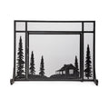 Black Metal Fireplace Screen U26227