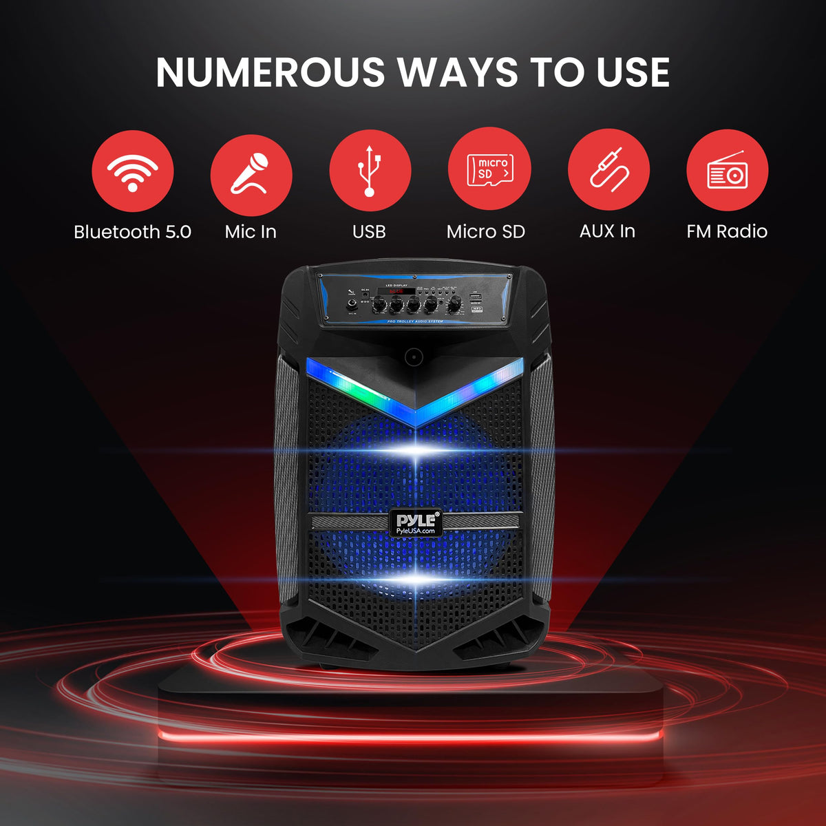 Portable Bluetooth PA Speaker System 800W Rechargeable E19065