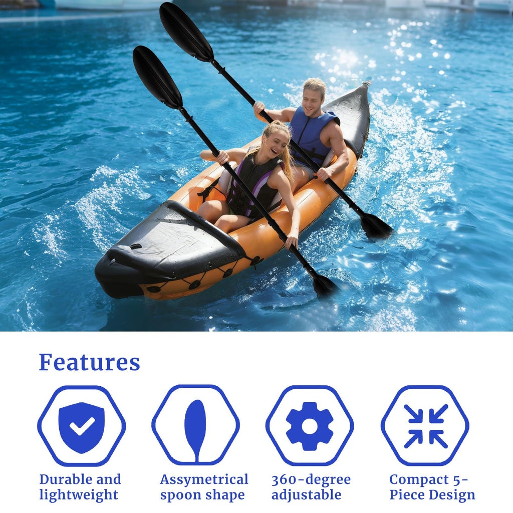 Adjustable Kayak Paddle with Paddle Leash D4404