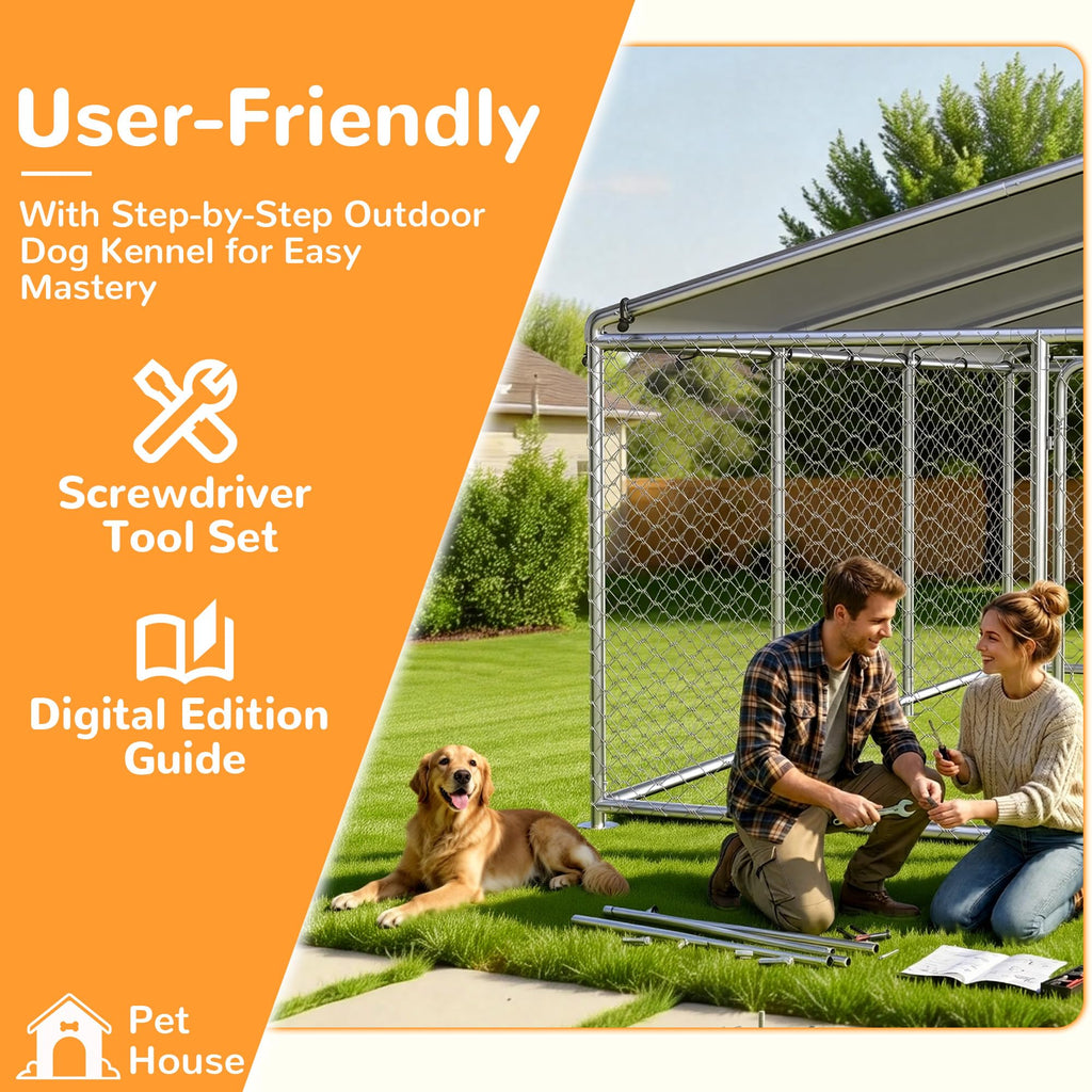 10x10 ft Heavy Duty Outdoor Dog Kennel C9220