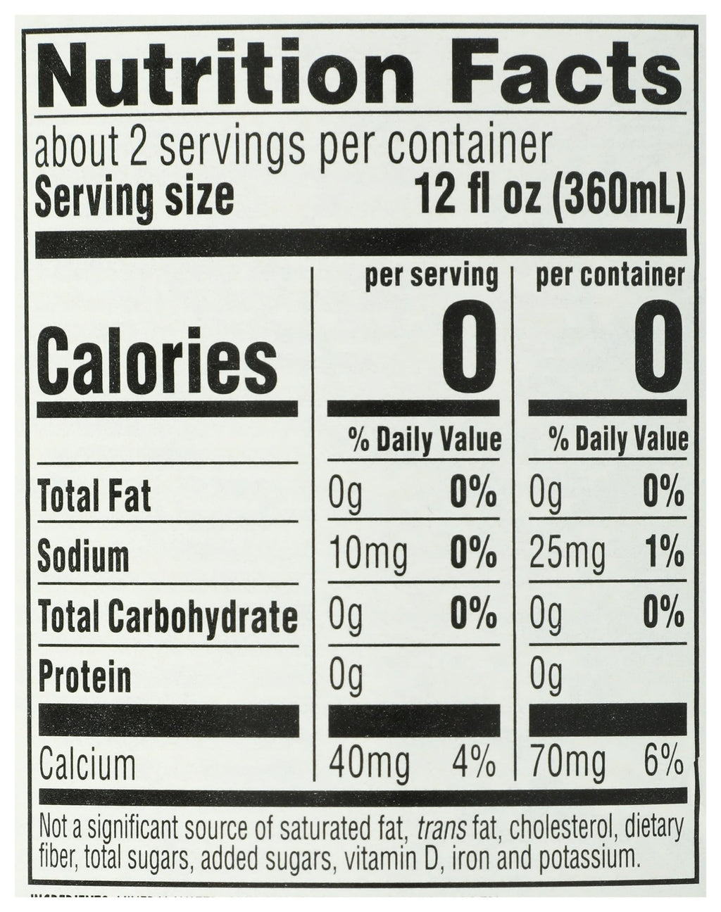 Unflavored Italian Sparkling Mineral Water C576