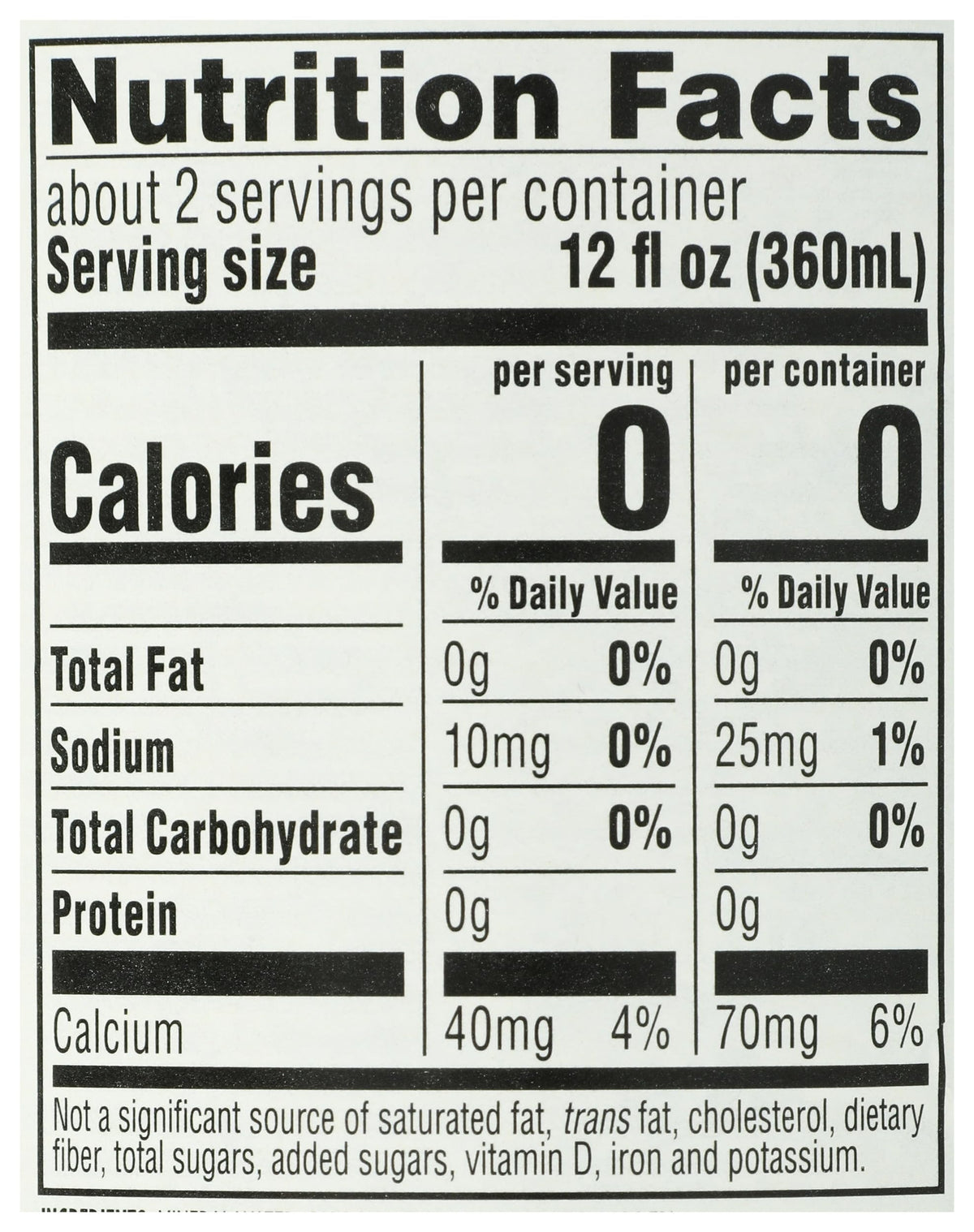 Unflavored Italian Sparkling Mineral Water C576