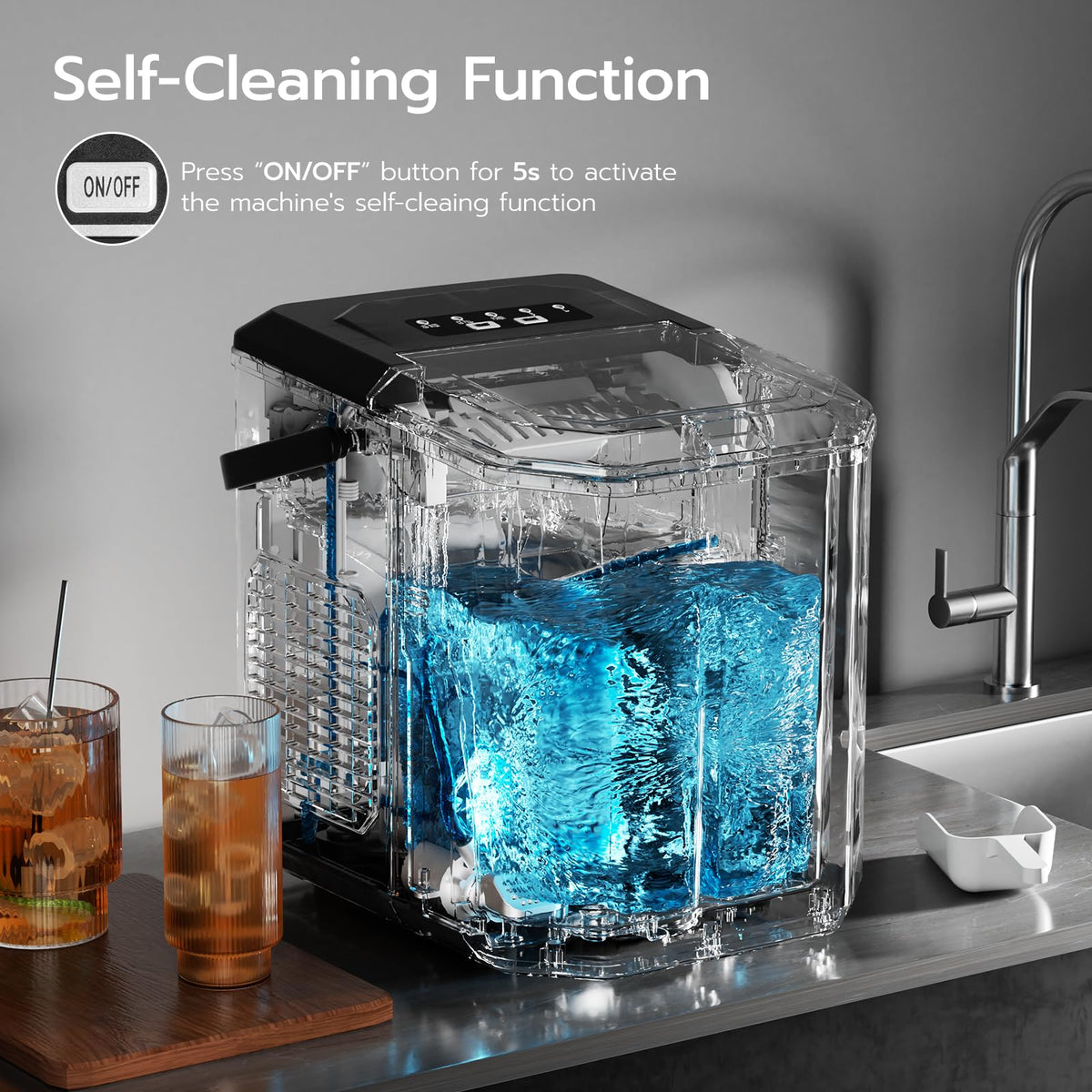 Black 26Lbs/24H Countertop Ice Maker X38213