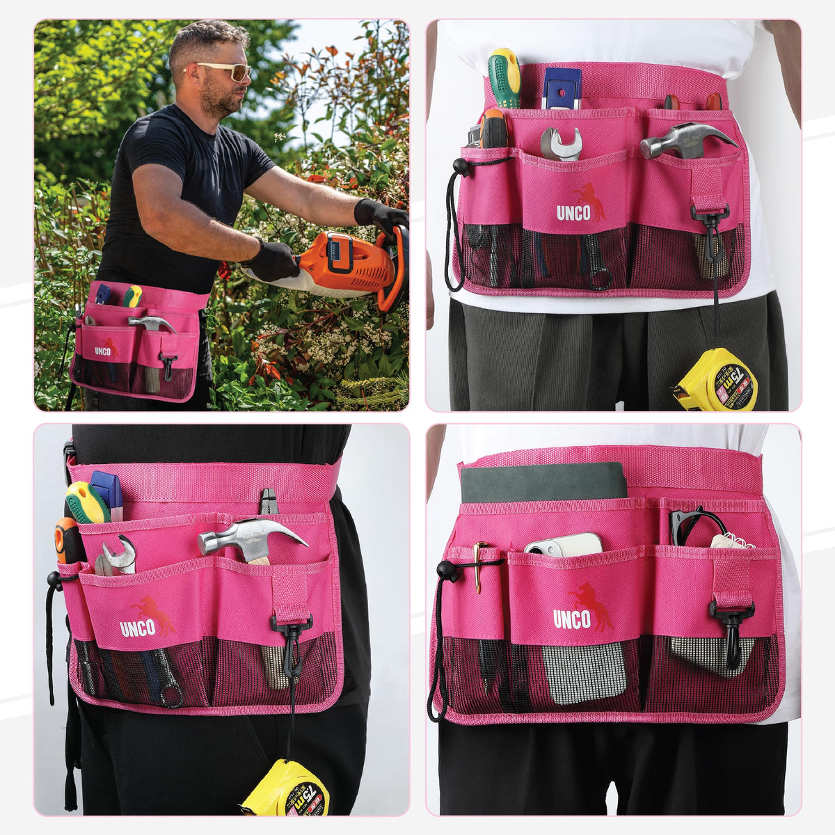 Pink 7 Pocket Garden Tool Belt S48361