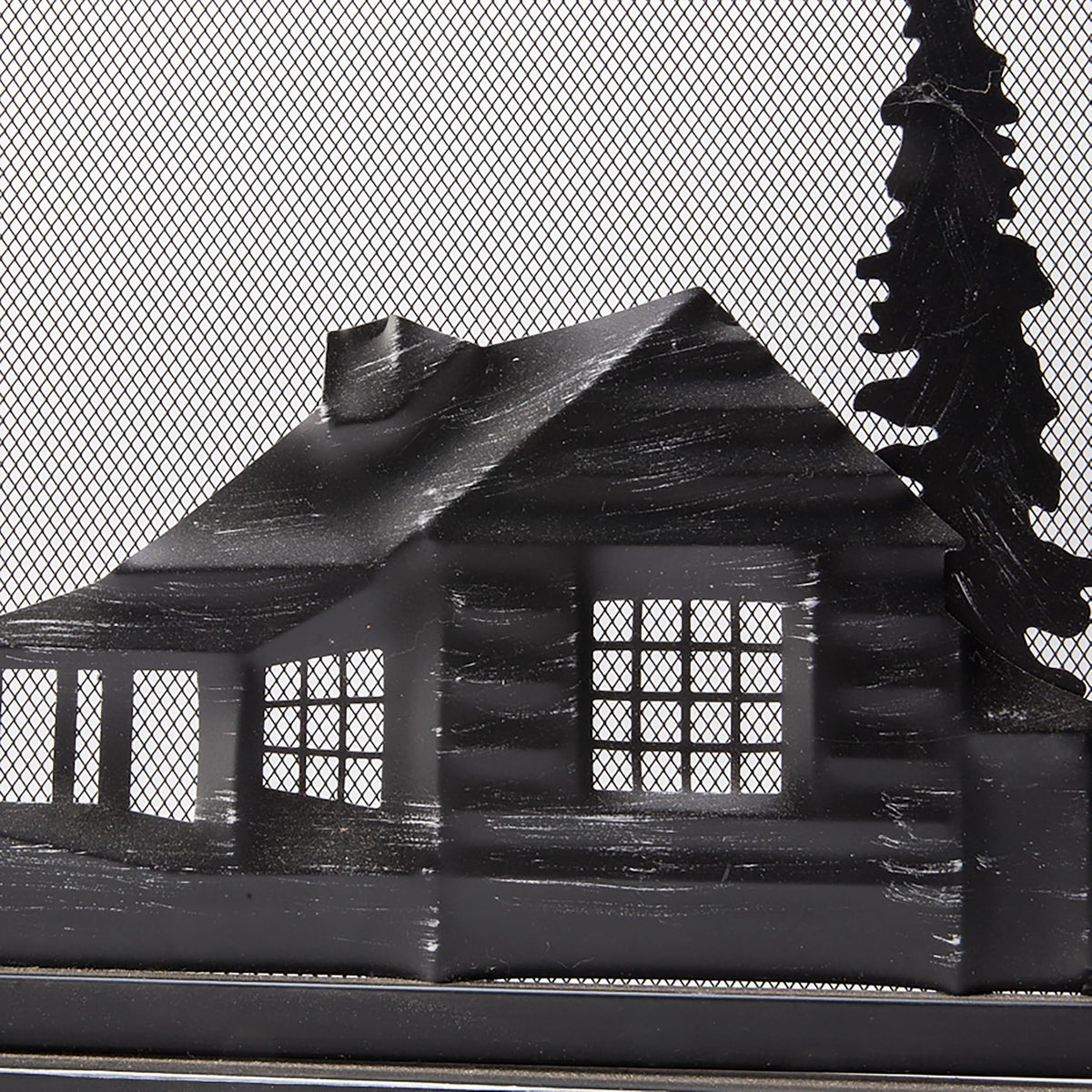 Black Metal Fireplace Screen U26227