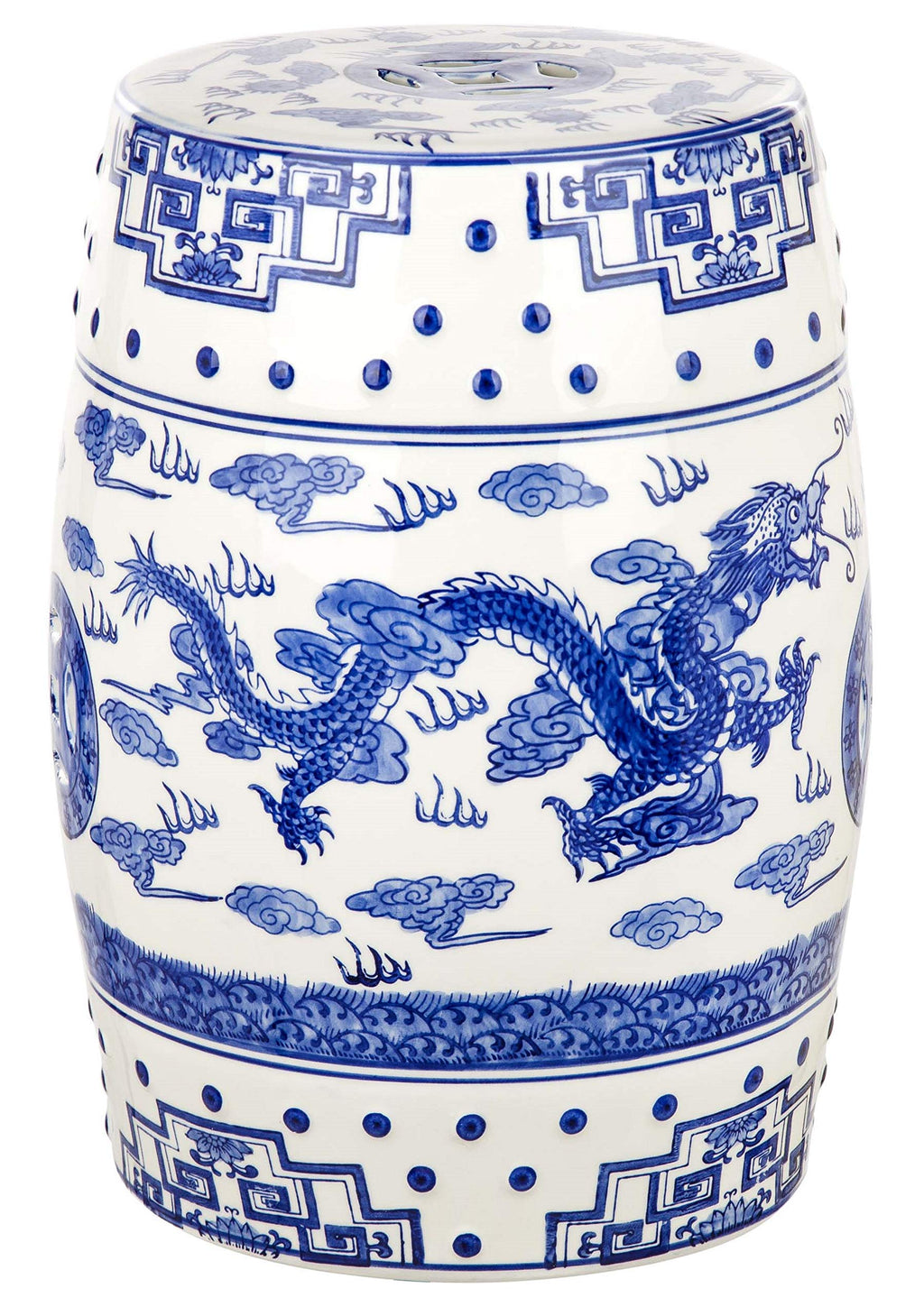 Blue Ceramic Garden Stool C85857