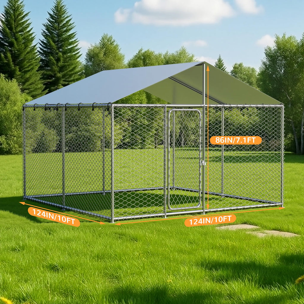 10x10 ft Heavy Duty Outdoor Dog Kennel C9220