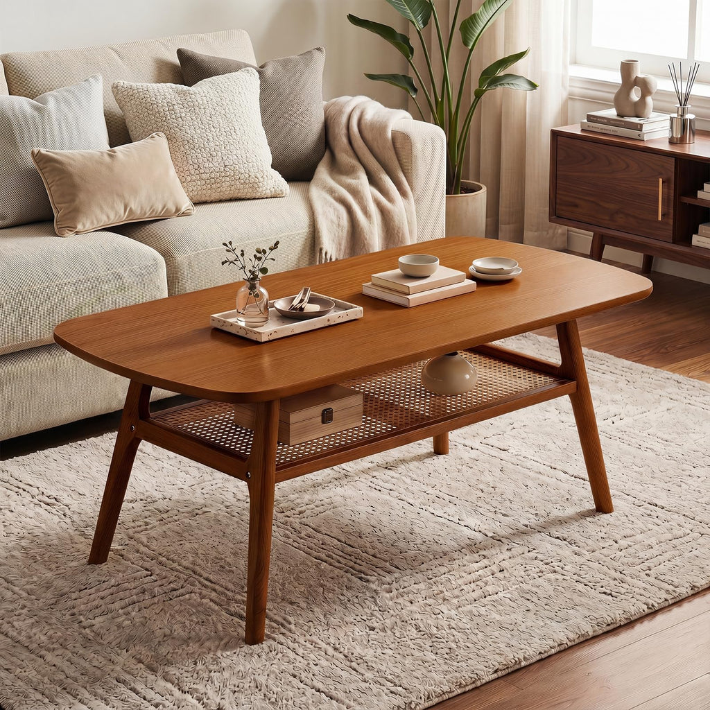 Rattan Wood Coffee Table W52429