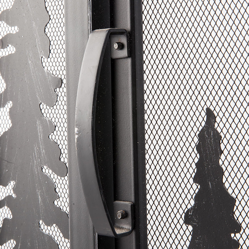 Black Metal Fireplace Screen U26227