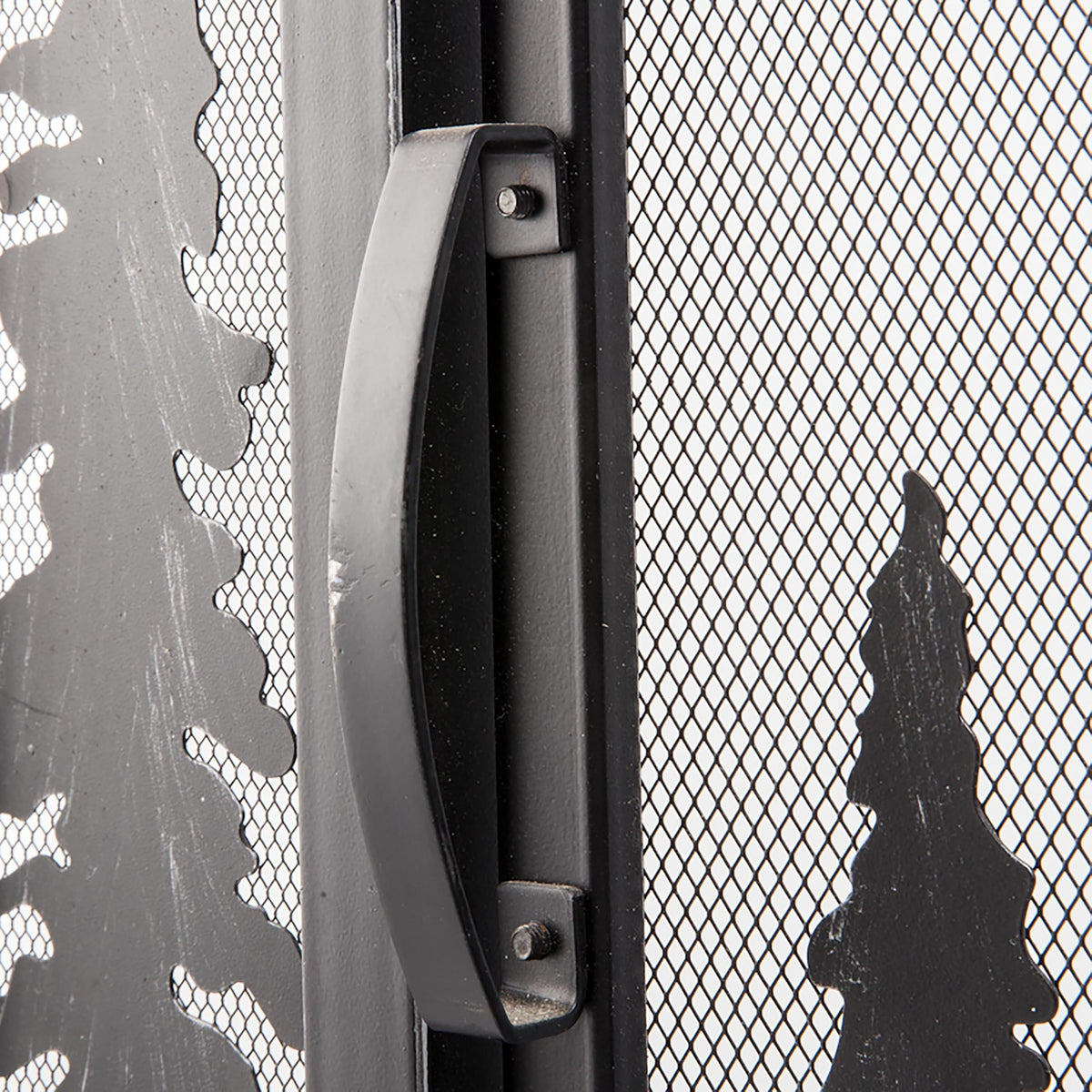 Black Metal Fireplace Screen U26227