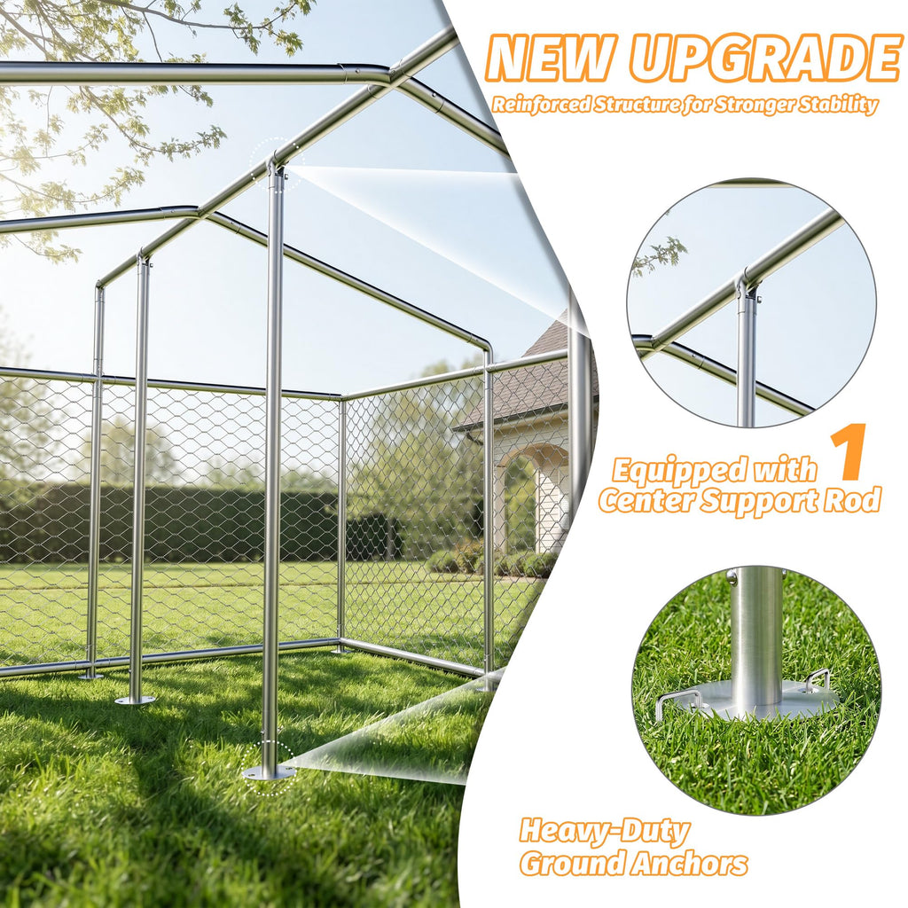 10x10 ft Heavy Duty Outdoor Dog Kennel C9220
