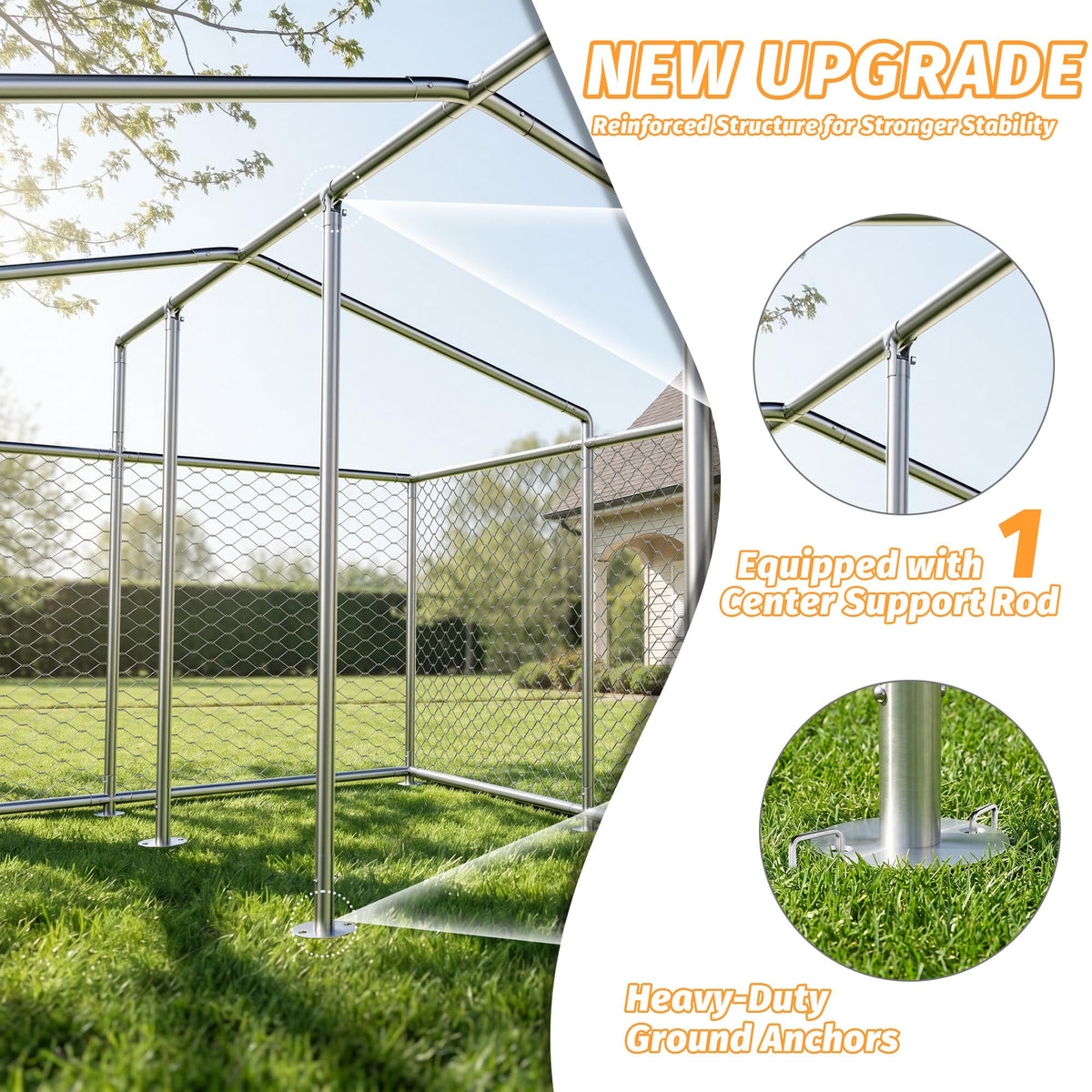 10x10 ft Heavy Duty Outdoor Dog Kennel C9220