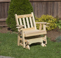 Pressure Treated Outdoor Glider Chair with Cup Holders W8463
